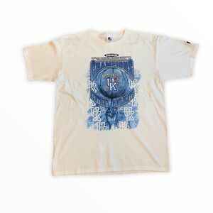 Vintage STARTER White and Blue Kentucky '1998’ Champions' Graphic Tee